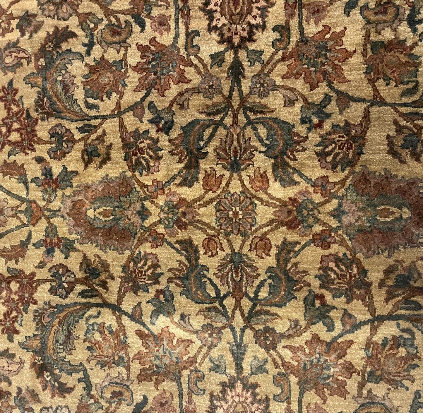 Hand Knotted Green Floral Rug 6x9 (KLTFGD)