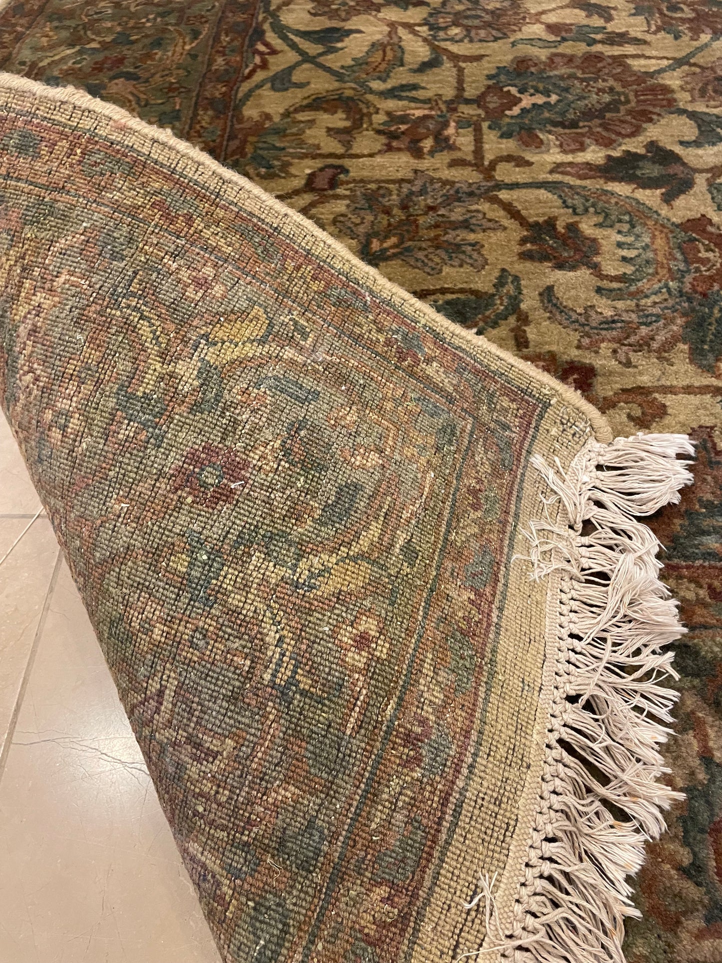 Hand Knotted Green Floral Rug 6x9 (KLTFGD)