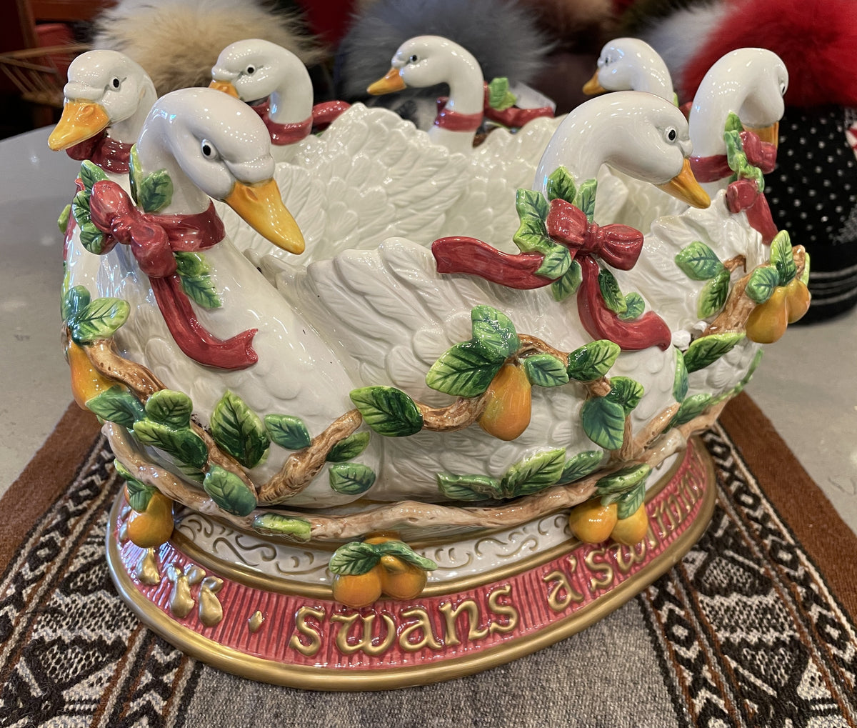 Fitz and Floyd 12 Days of Christmas 7 Swans a Swimming (0Q700A)