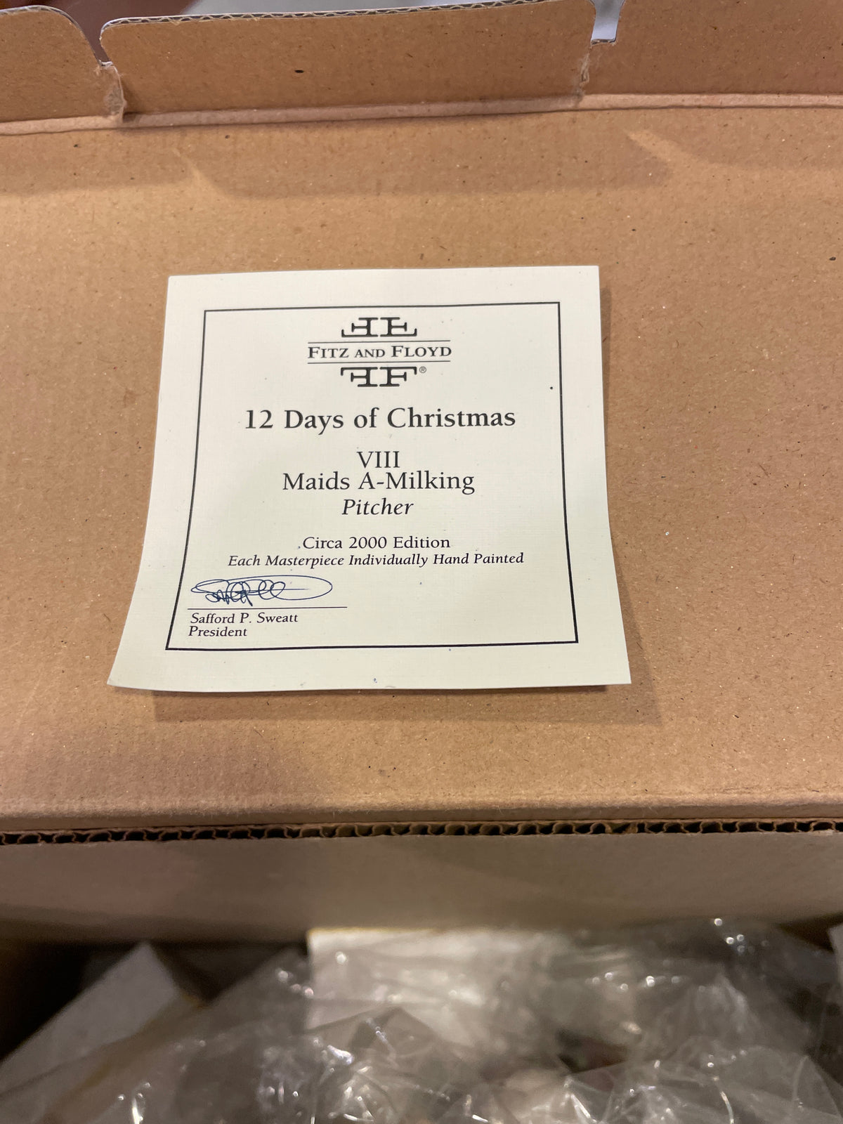 Fitz and Floyd 12 Days of Christmas 8 Maids a Milking (0Q7009)