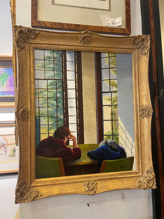Alice Giblin "The Library" Oil on Canvas (18948)