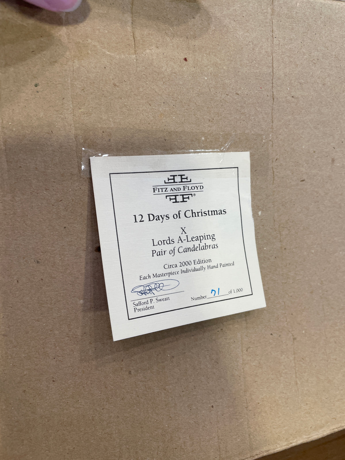 Fitz and Floyd 12 Days of Christmas 10 Lords a Leaping (0Q7007)