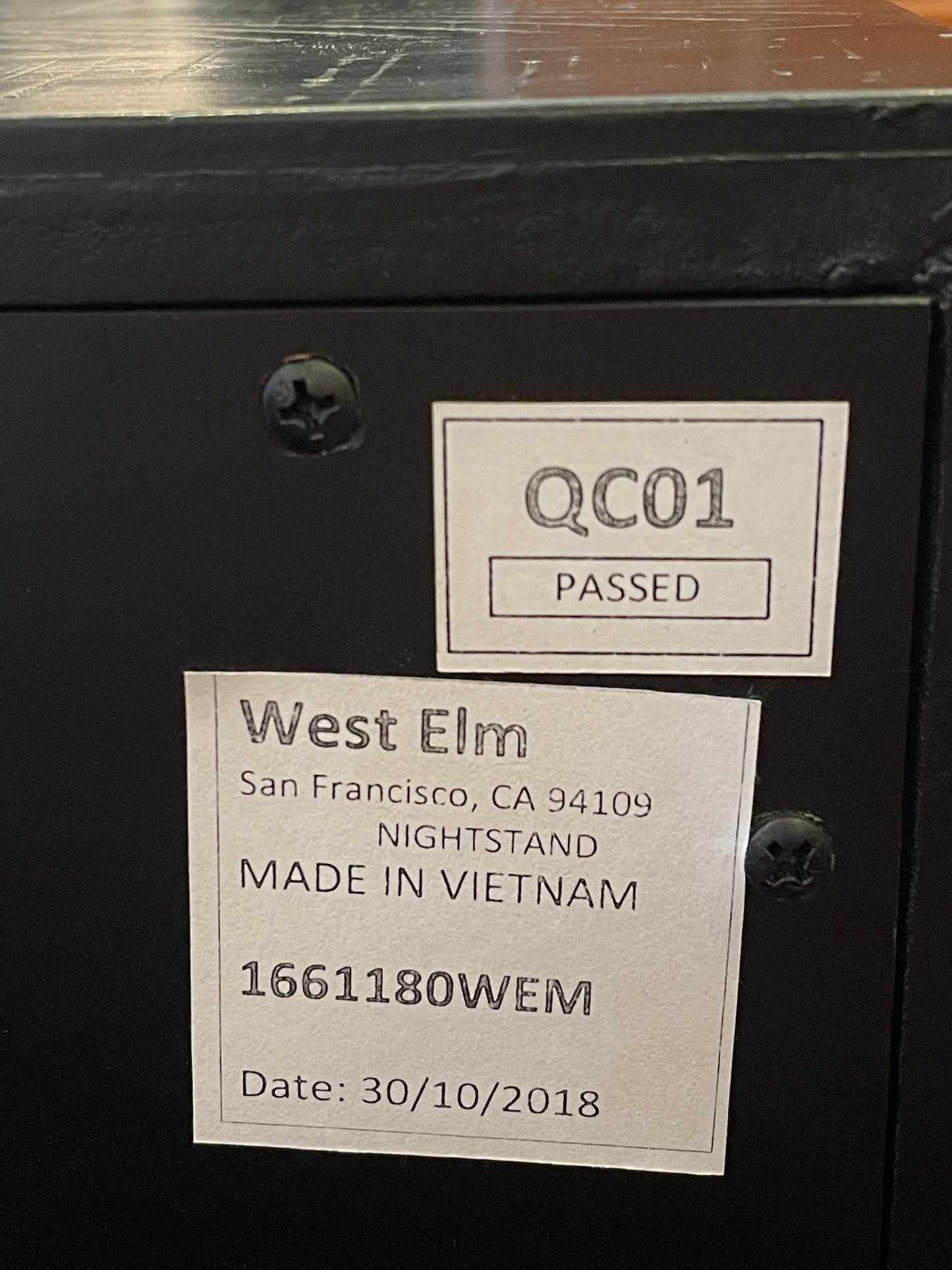 PR. West Elm Alexa Nightstands, AS IS (0EI007)
