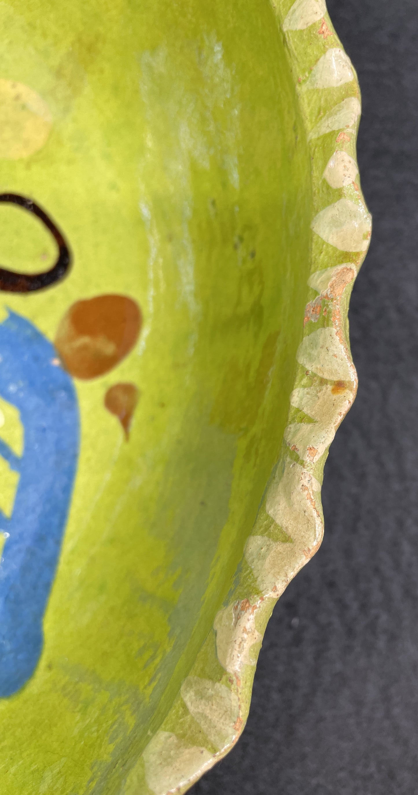 Tlaquepaque Green Glazed Mexican Terracotta Bowl (0JL01J)