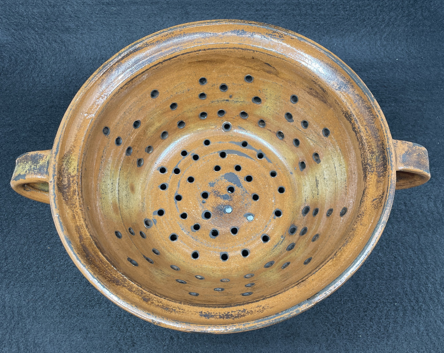 Antique French Terracotta Strainer (0JL01L)