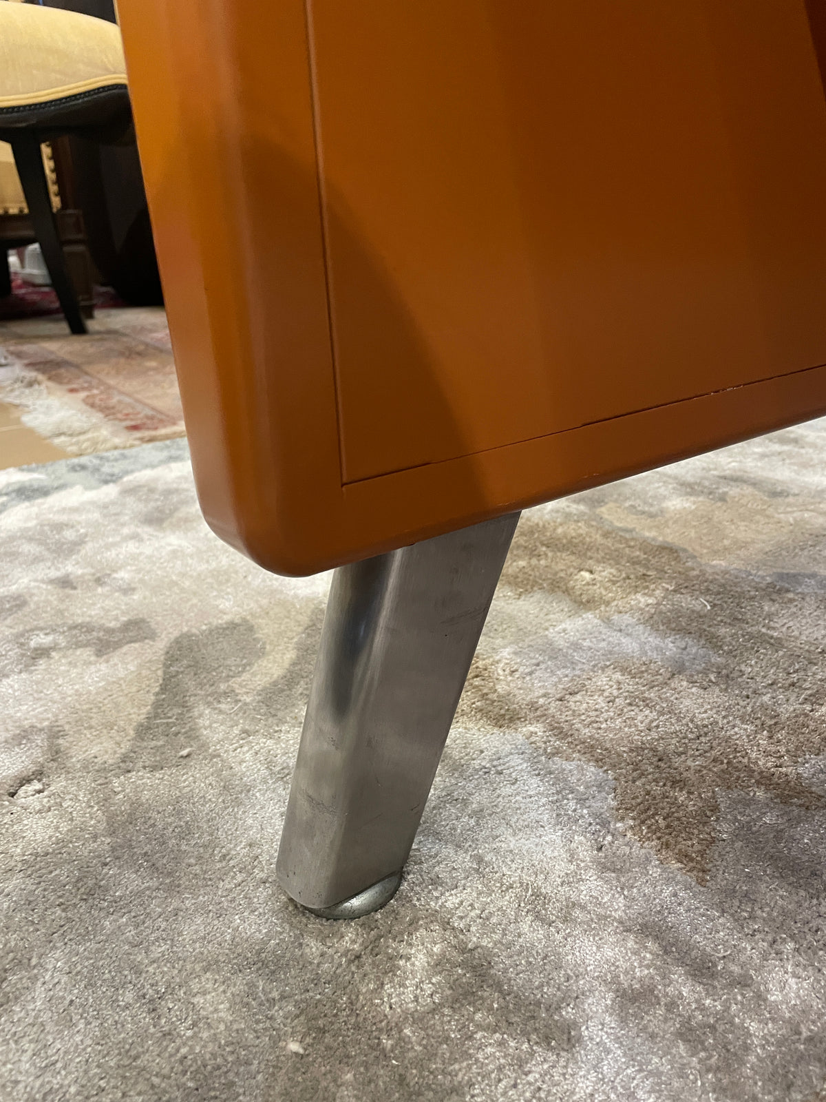 Vintage Allsteel Orange Tanker Desk (03N008)