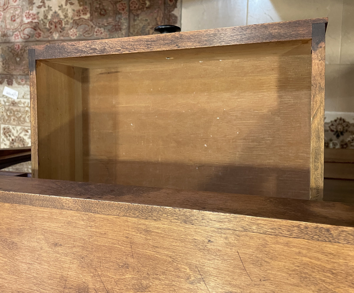 Antique 1900s Chicago Sideboard with mirrored gallery, Empire influence (03N007)