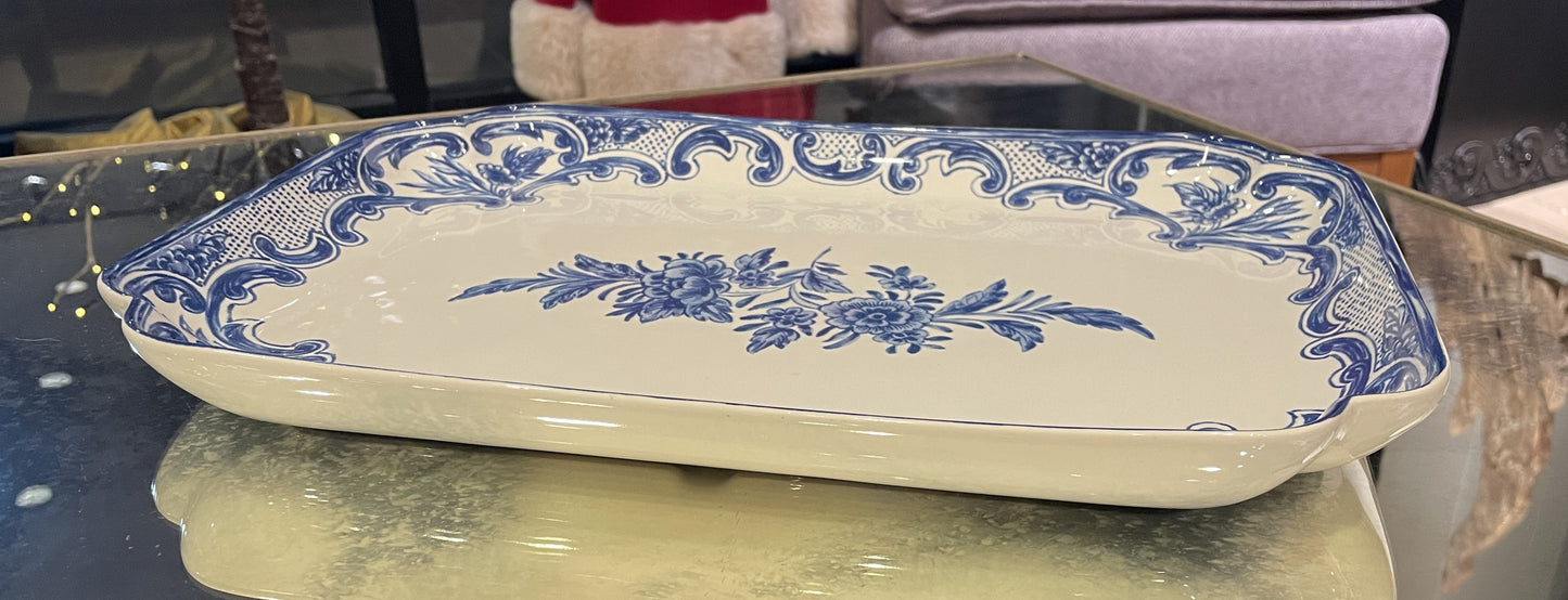 Tiffany Delft Blue Platter w/box (00P009)