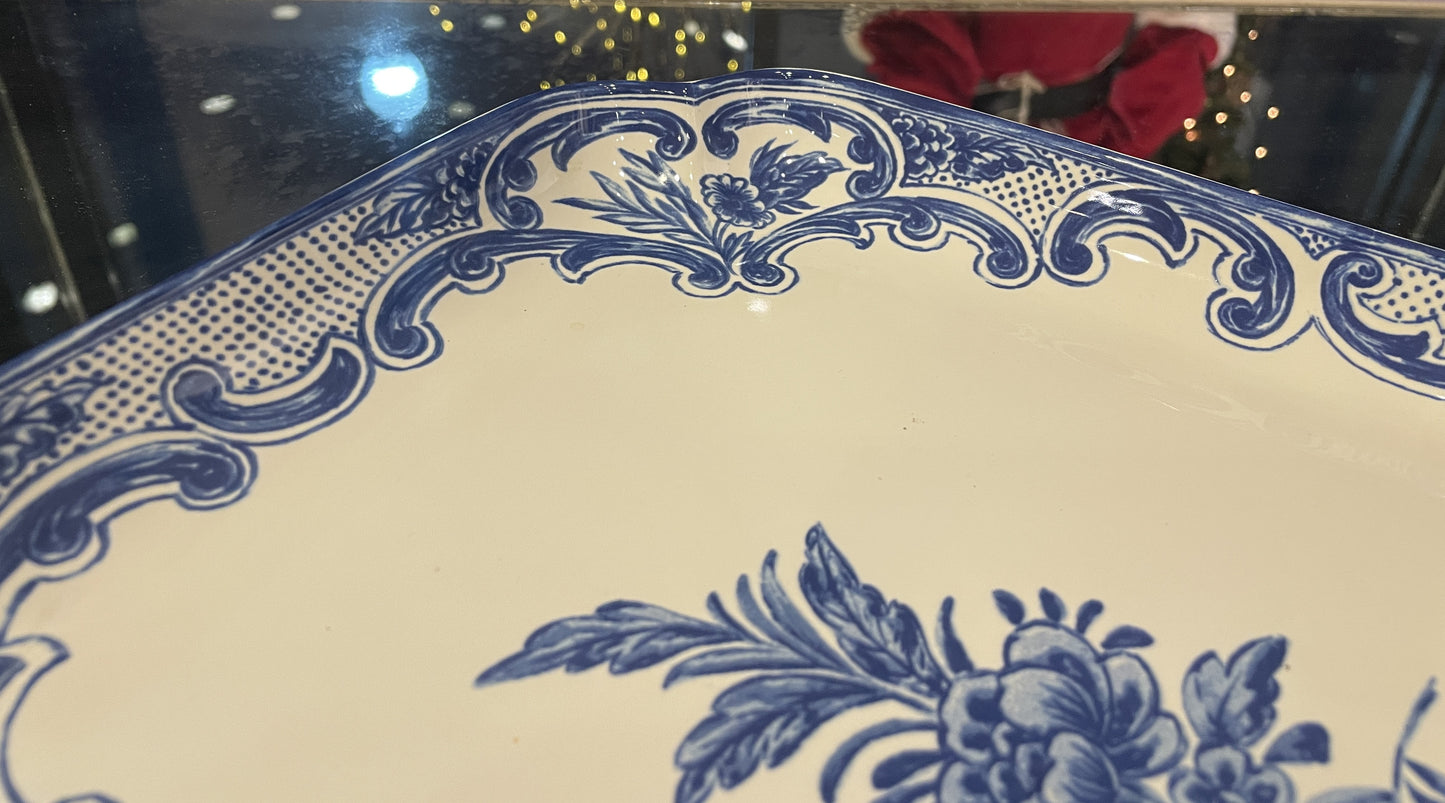 Tiffany Delft Blue Platter w/box (00P009)