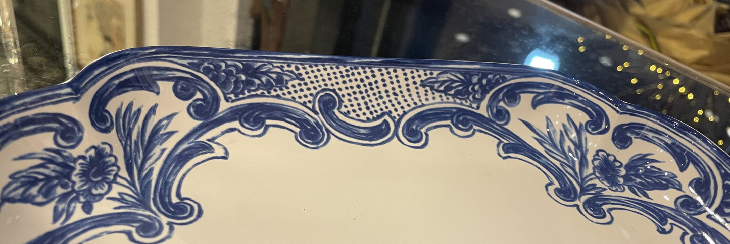 Tiffany Delft Blue Platter w/box (00P009)