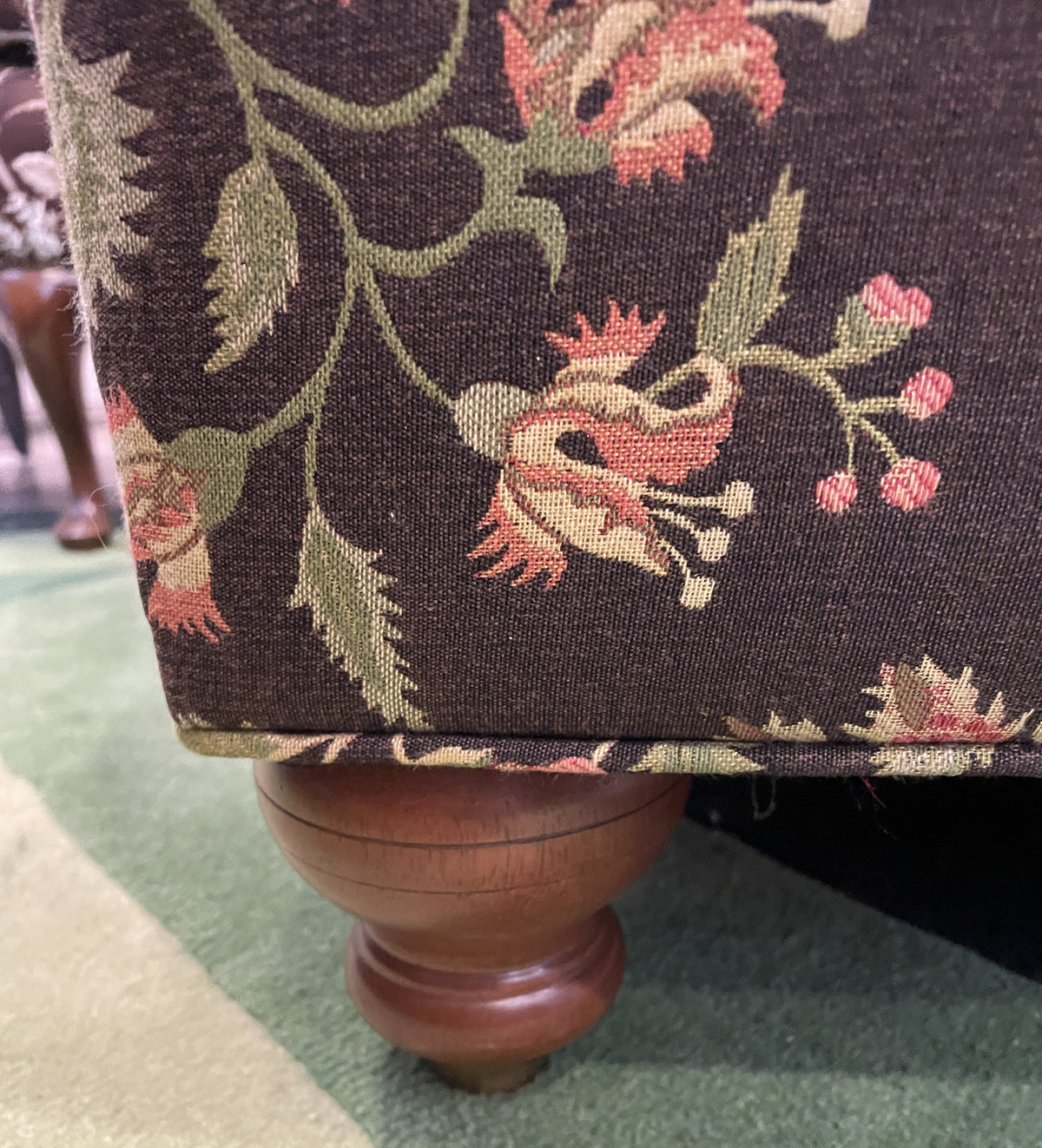 Paisley Ethan Allen Club Chair, browns (0Q6003)