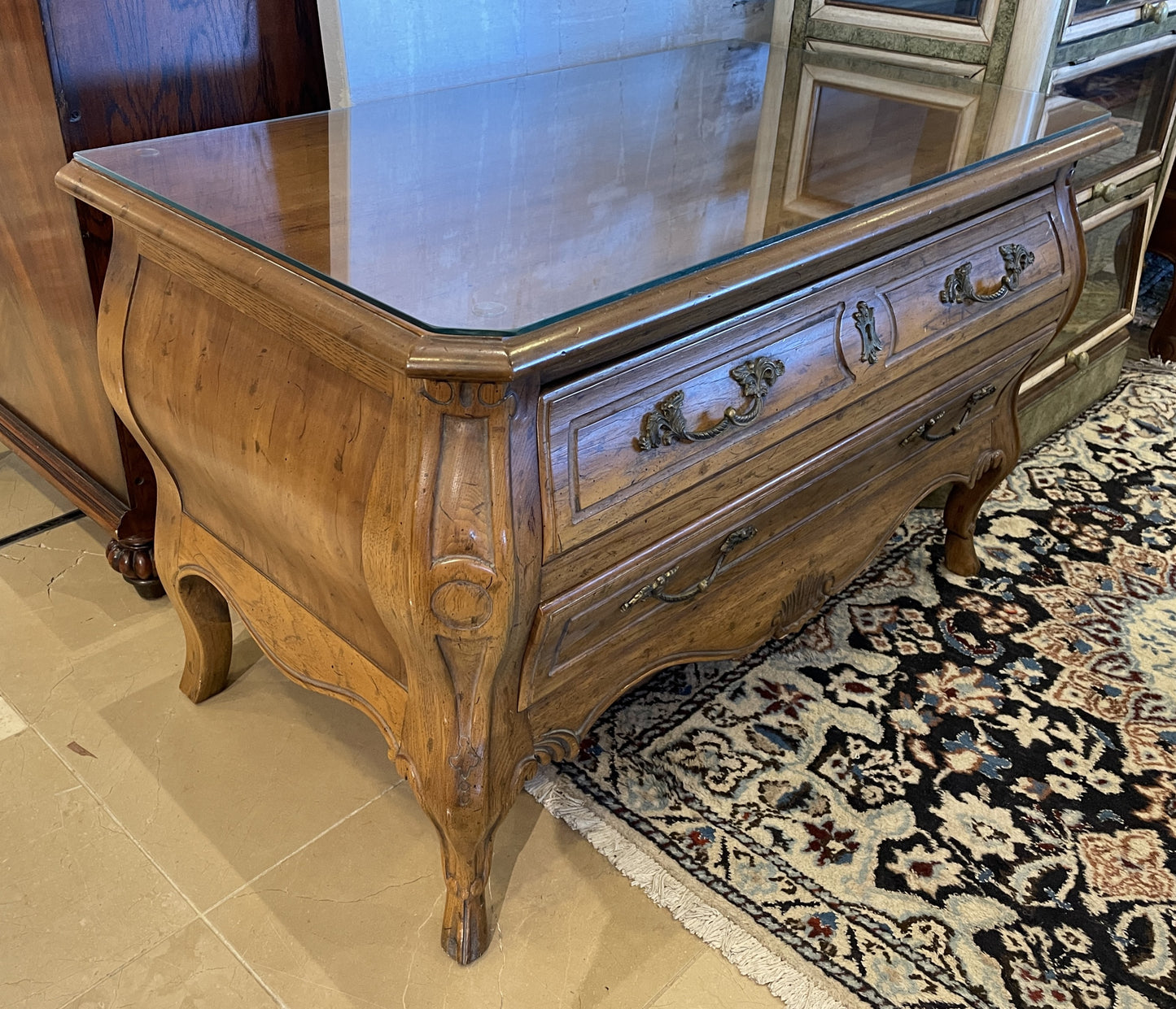 French Bombe Chest, Low Two Drawer (0MJ001)