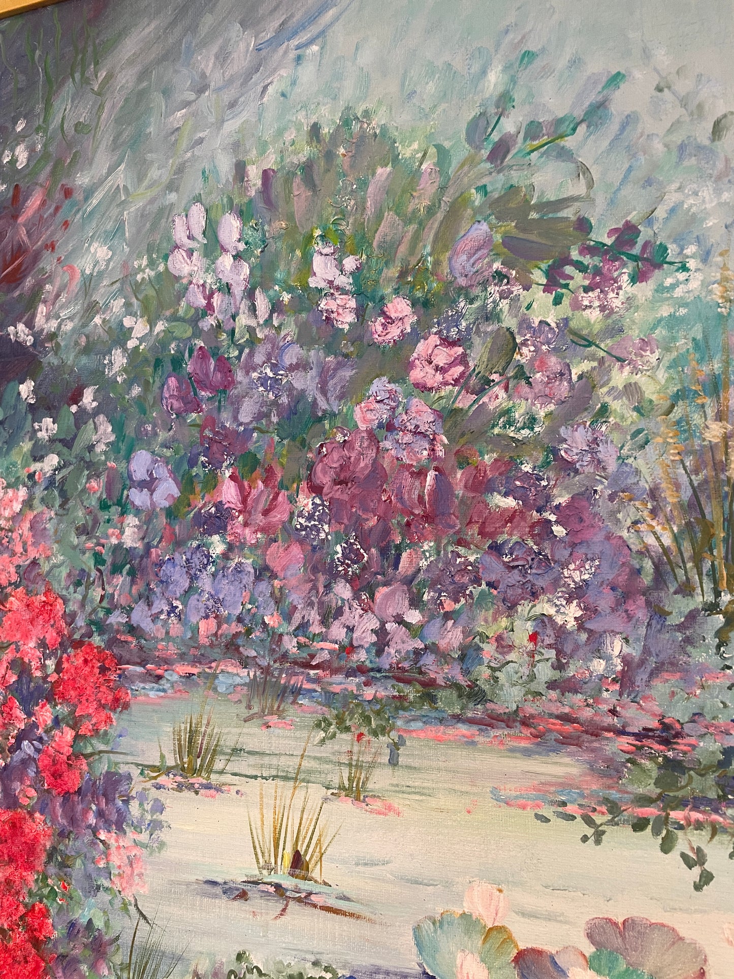 Jeanette Wittenberg Oil on Canvas, Lilies on the Pond (0I8002)