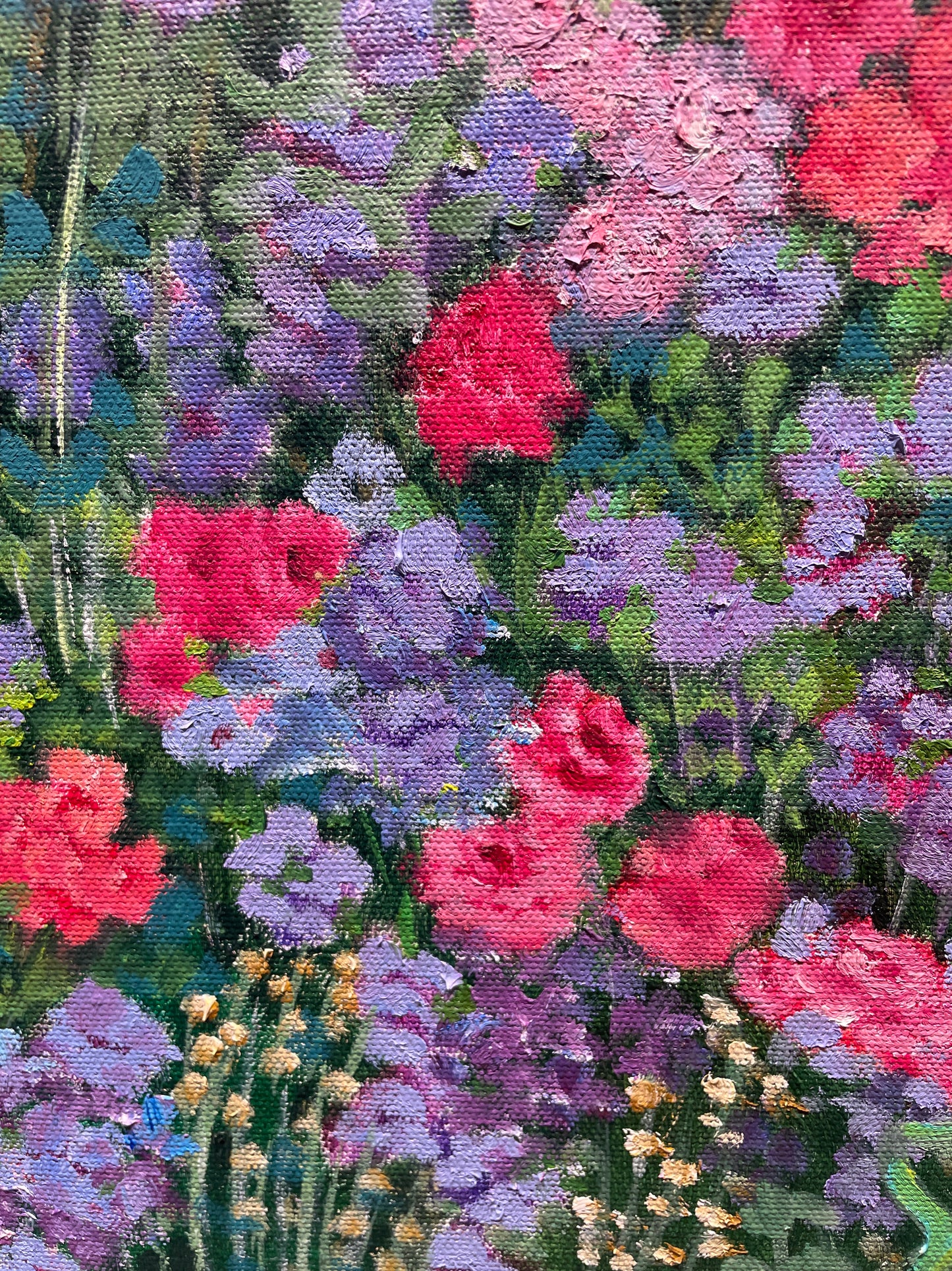 Jeanette Wittenberg Oil on Canvas, Garden with Bay Window (0I8004)