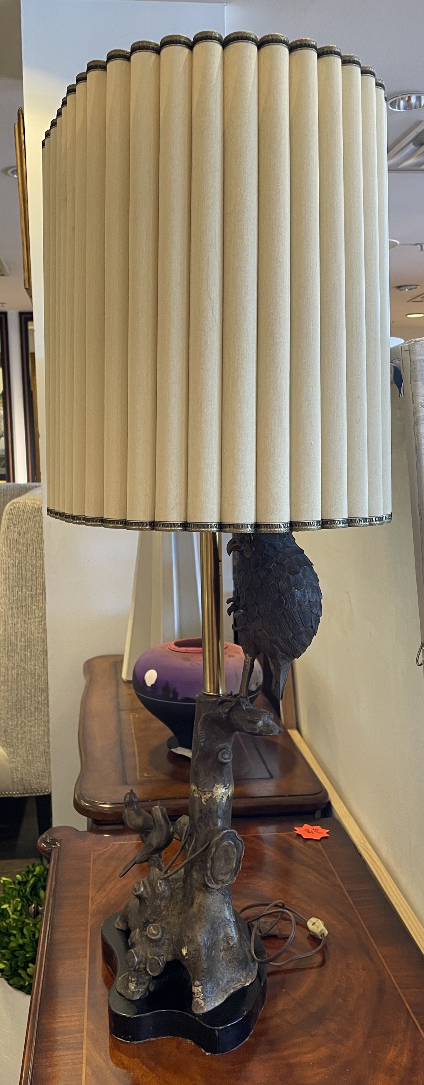Marbro Owl and Bird Bronze Lamp (0MJ003)