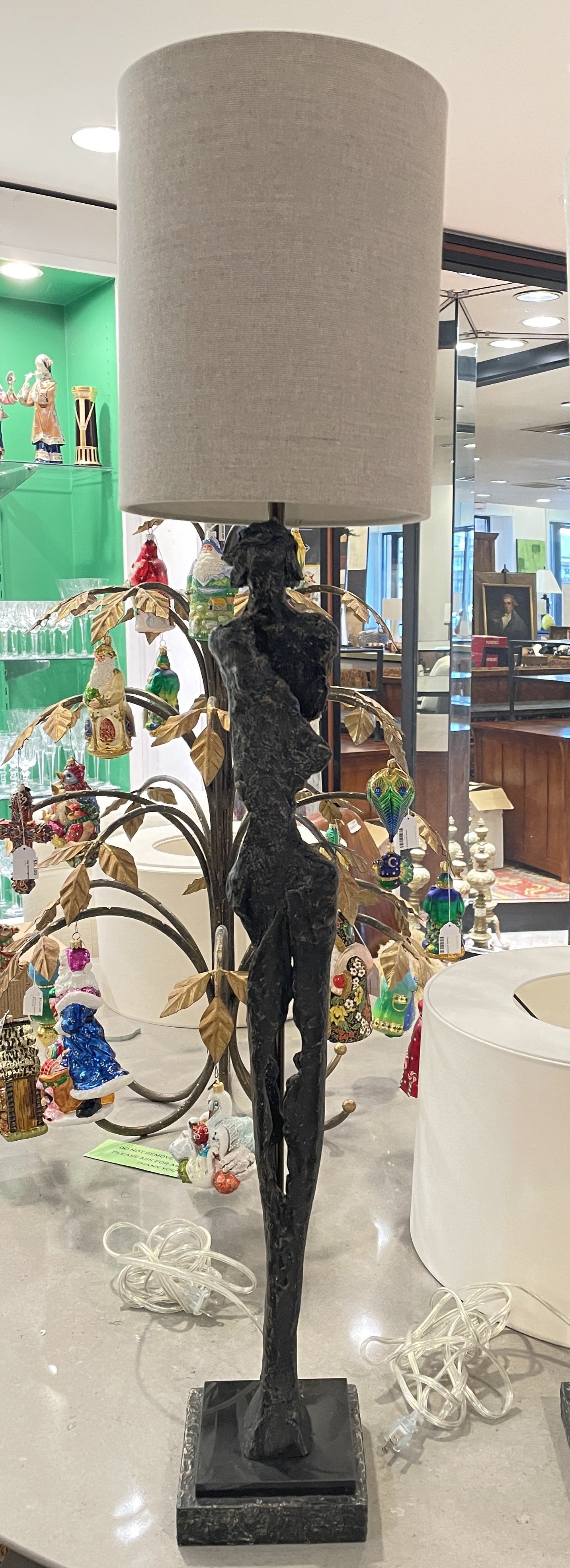 Wildwood "Artemis" and "Gertrude" Figural Buffet Lamps, a pair (0IV002)