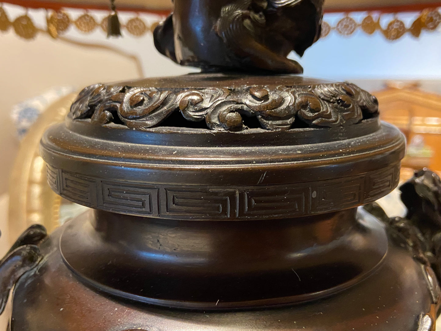 Meiji Bronze Lamp (25931)