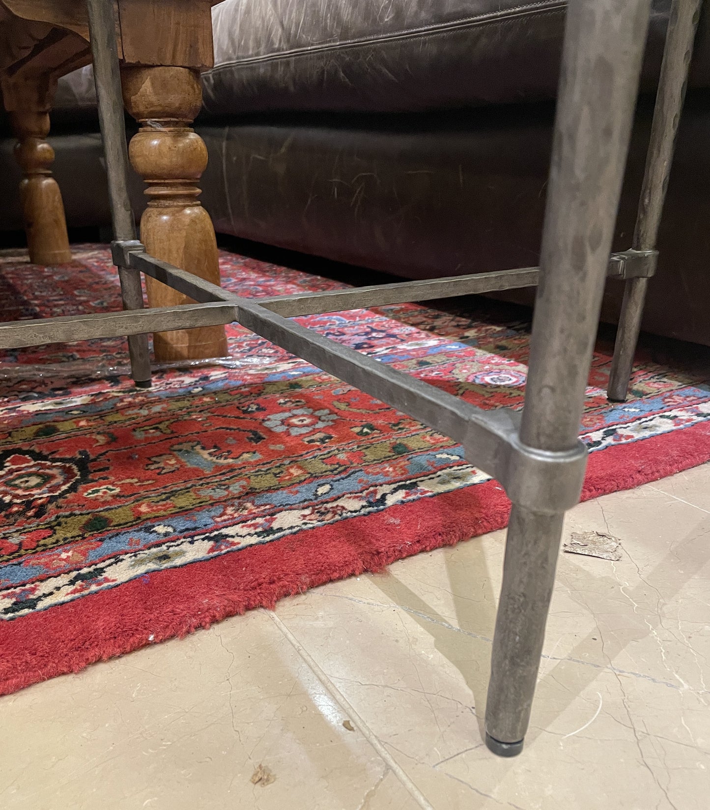 Ambella Marble and Chrome Oval End Table (Two available) (0IV00Q)