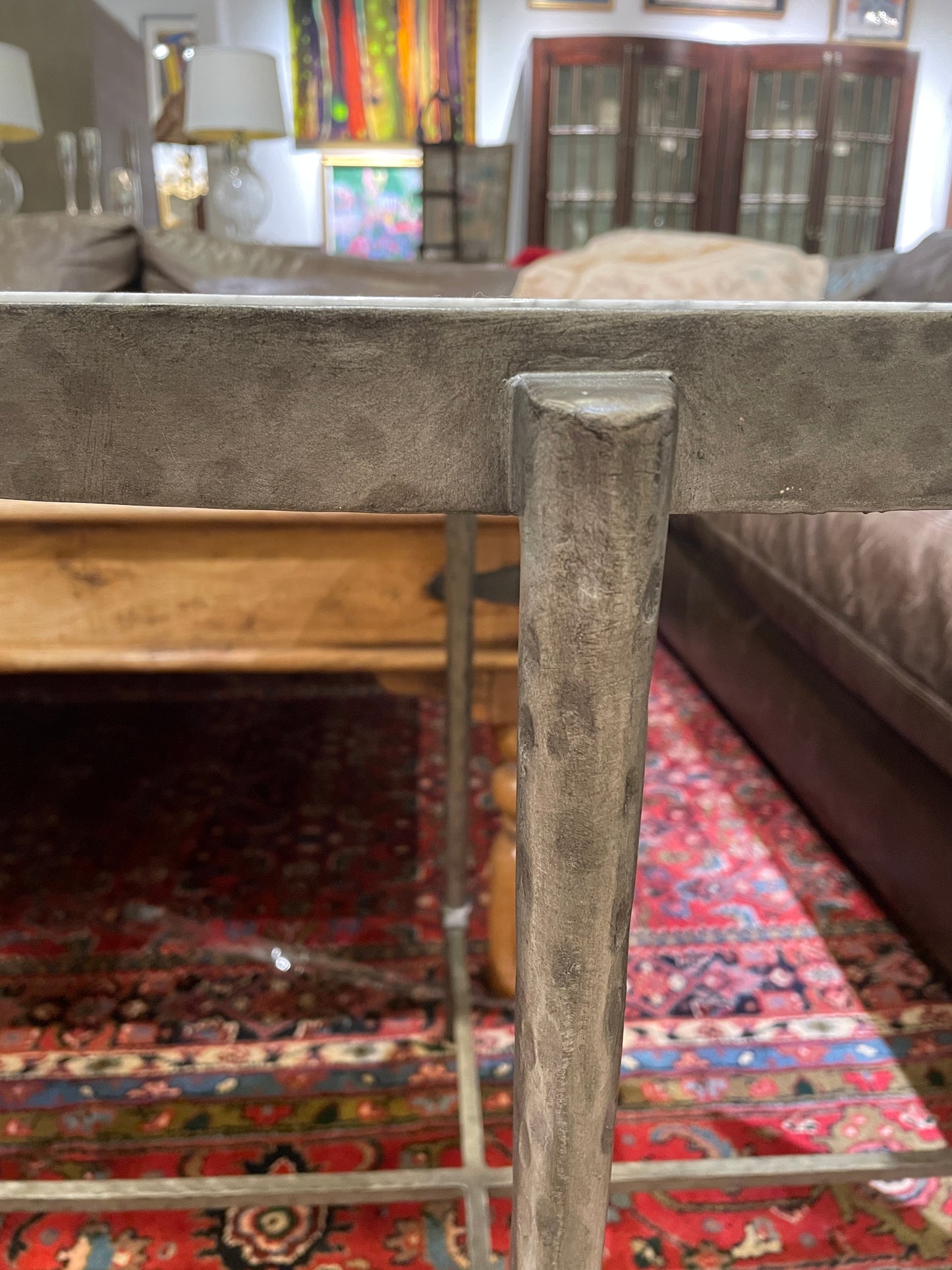 Ambella Marble and Chrome Oval End Table (Two available) (0IV00Q)