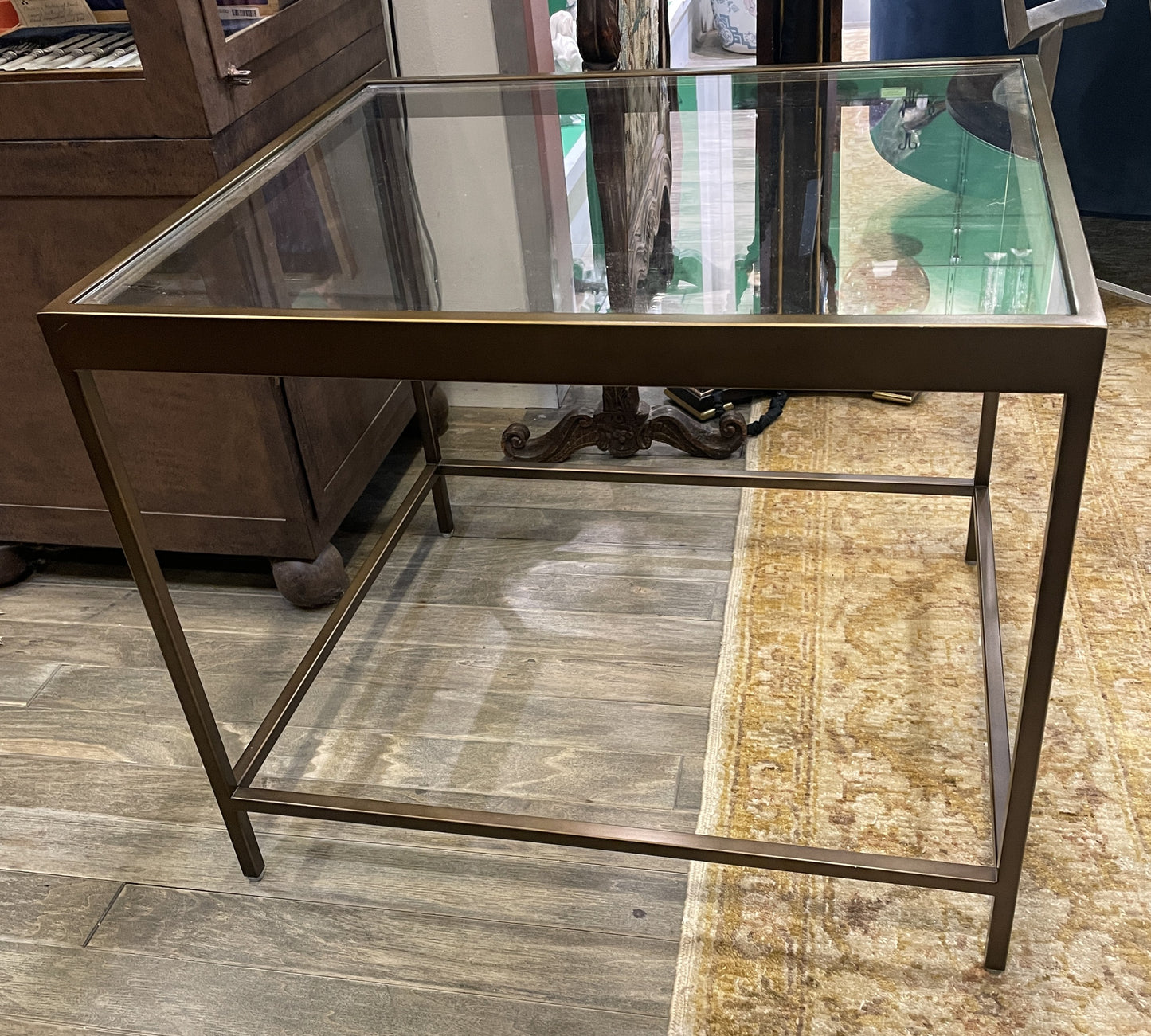 Mitchell Gold "Vienna" Antique Brass End Table (Two available) (0IV00H)