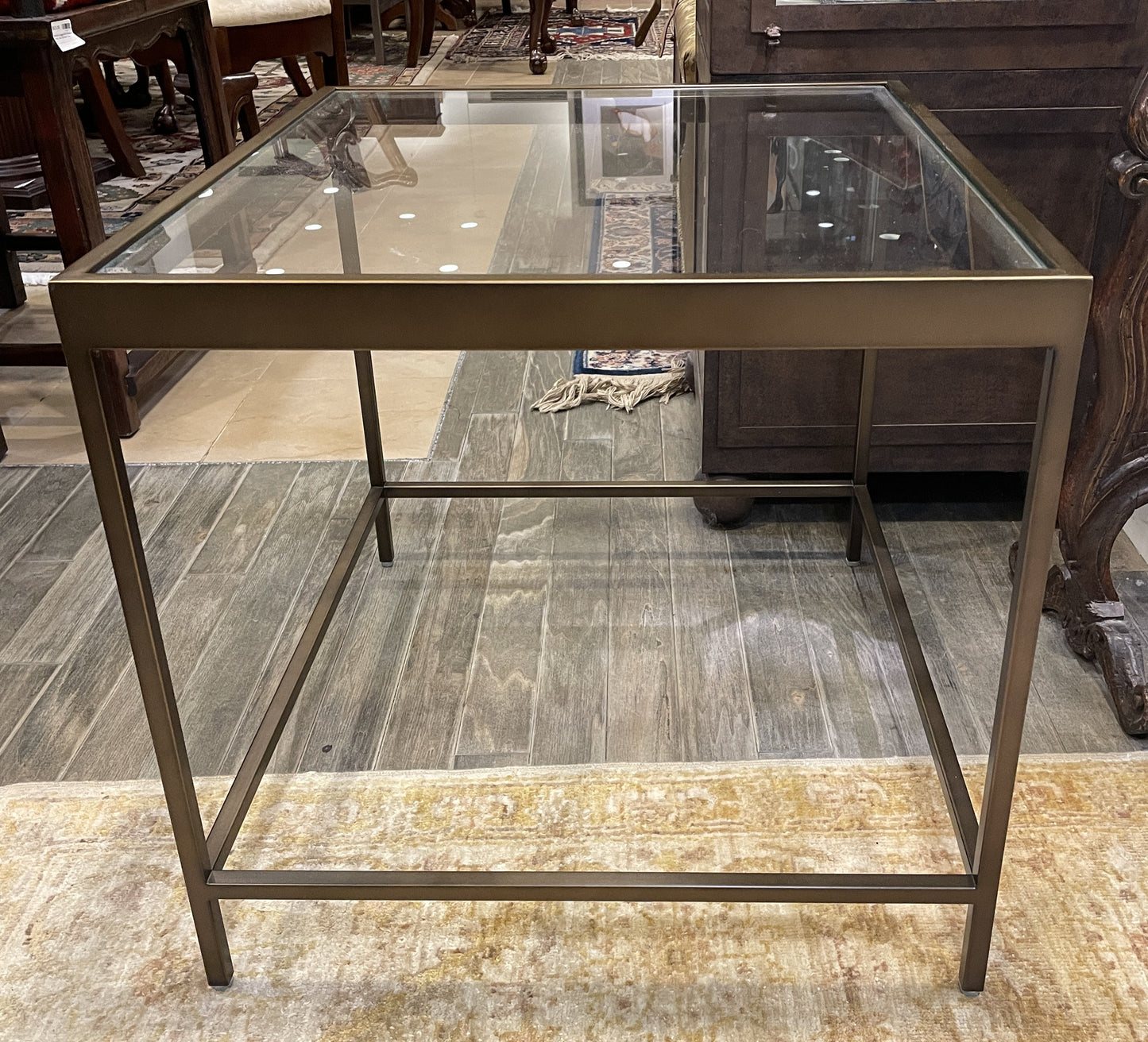 Mitchell Gold "Vienna" Antique Brass End Table (Two available) (0IV00H)