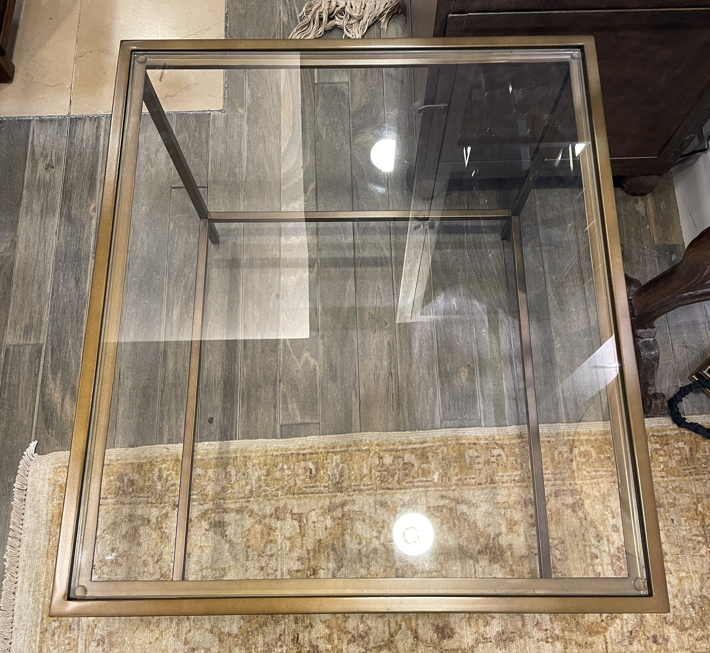 Mitchell Gold "Vienna" Antique Brass End Table (Two available) (0IV00H)