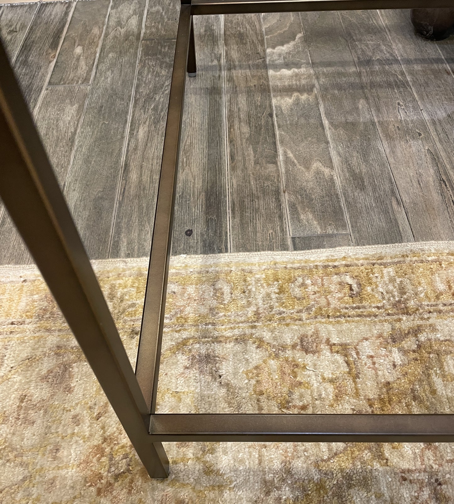 Mitchell Gold "Vienna" Antique Brass End Table (Two available) (0IV00H)