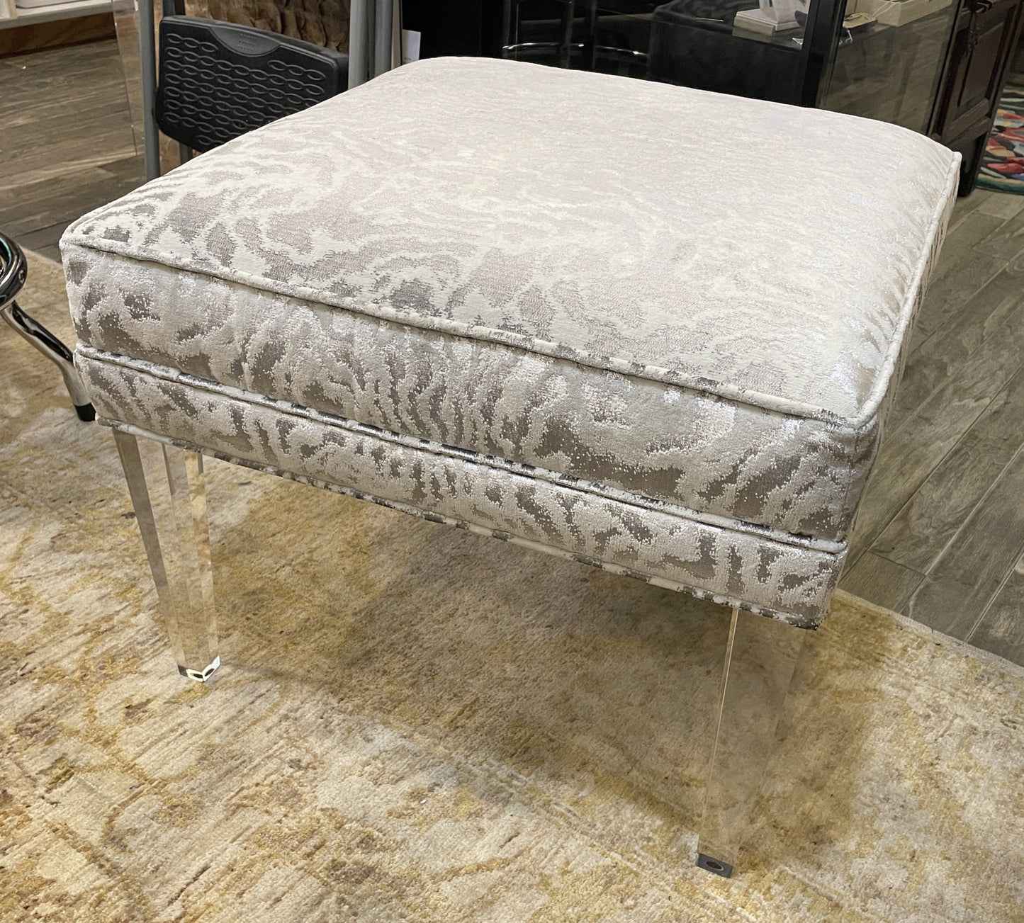 CR Laine "Trent" Ottoman with Acrylic Legs (Three available) (0IV00F)