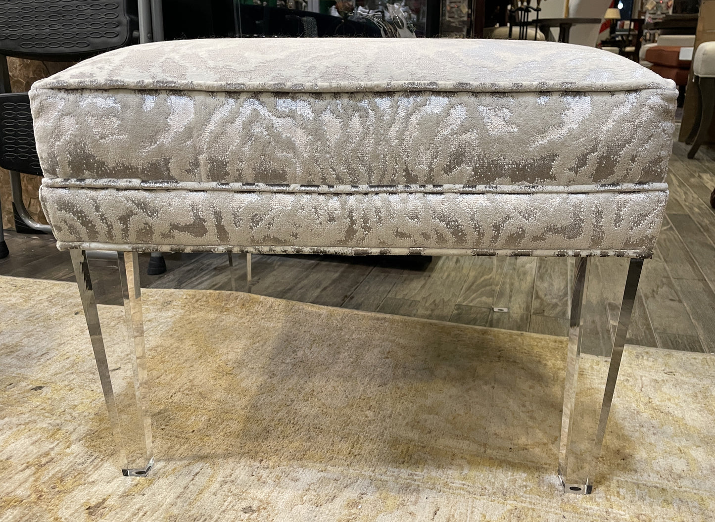 CR Laine "Trent" Ottoman with Acrylic Legs (Three available) (0IV00F)