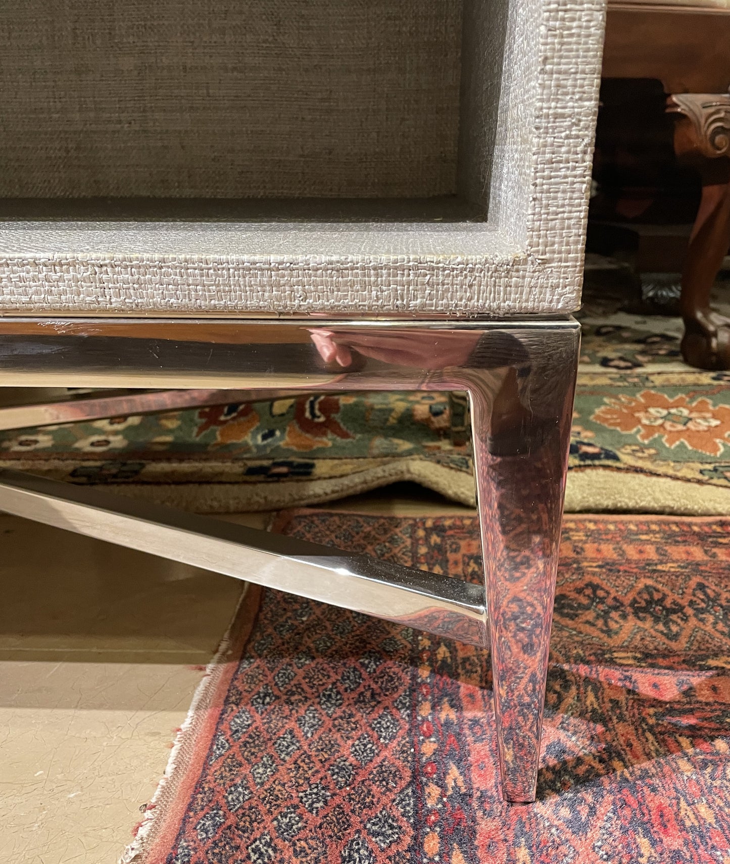 Bernhardt "Saba" Grasscloth Nightstands, a pair (0IV00J)