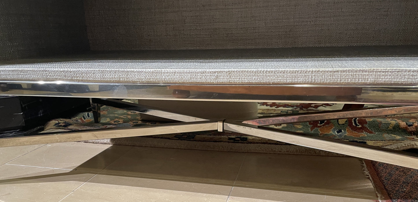 Bernhardt "Saba" Grasscloth Nightstands, a pair (0IV00J)