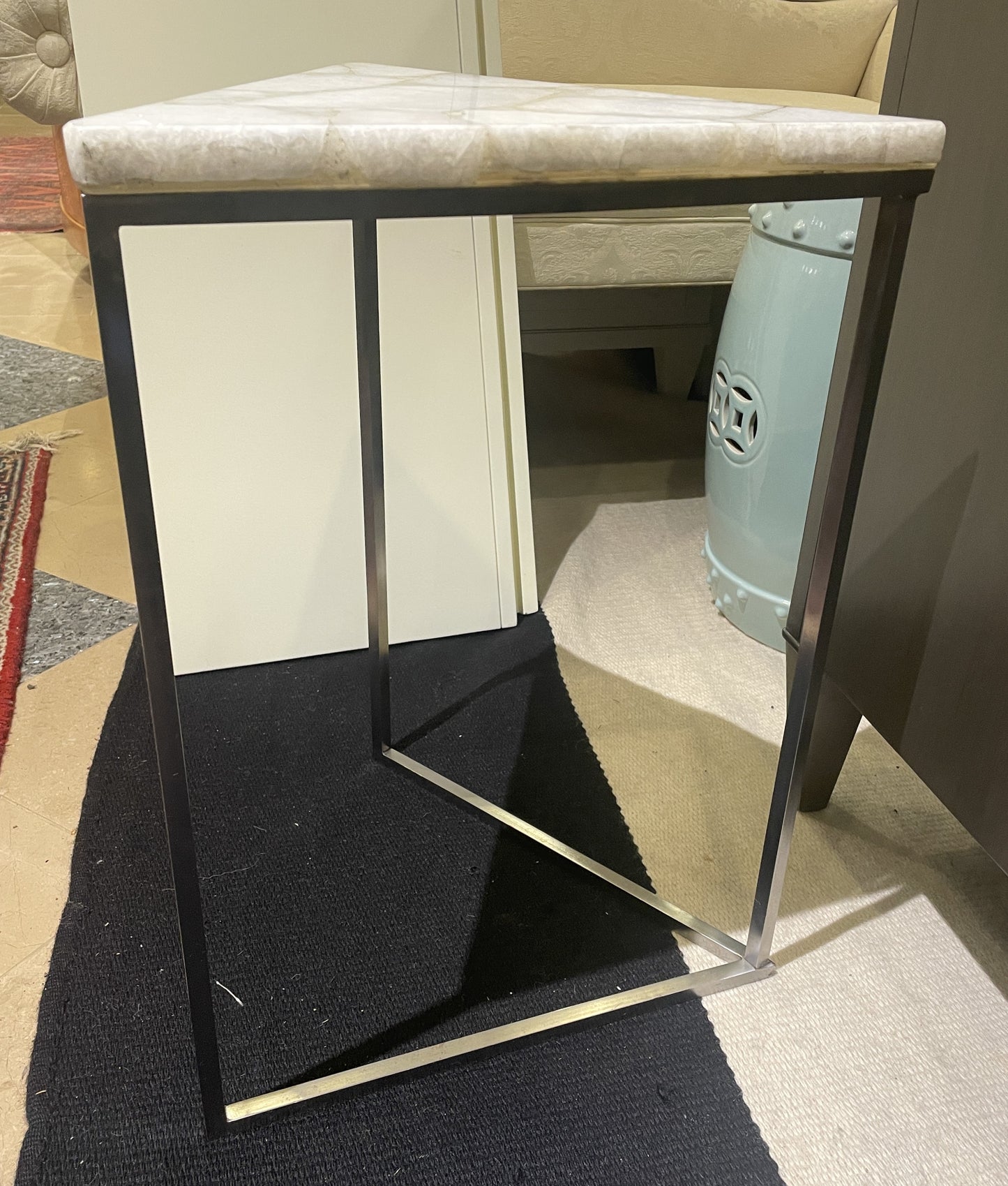 Tozai Triagular Nesting tables with marble top (0IV018)