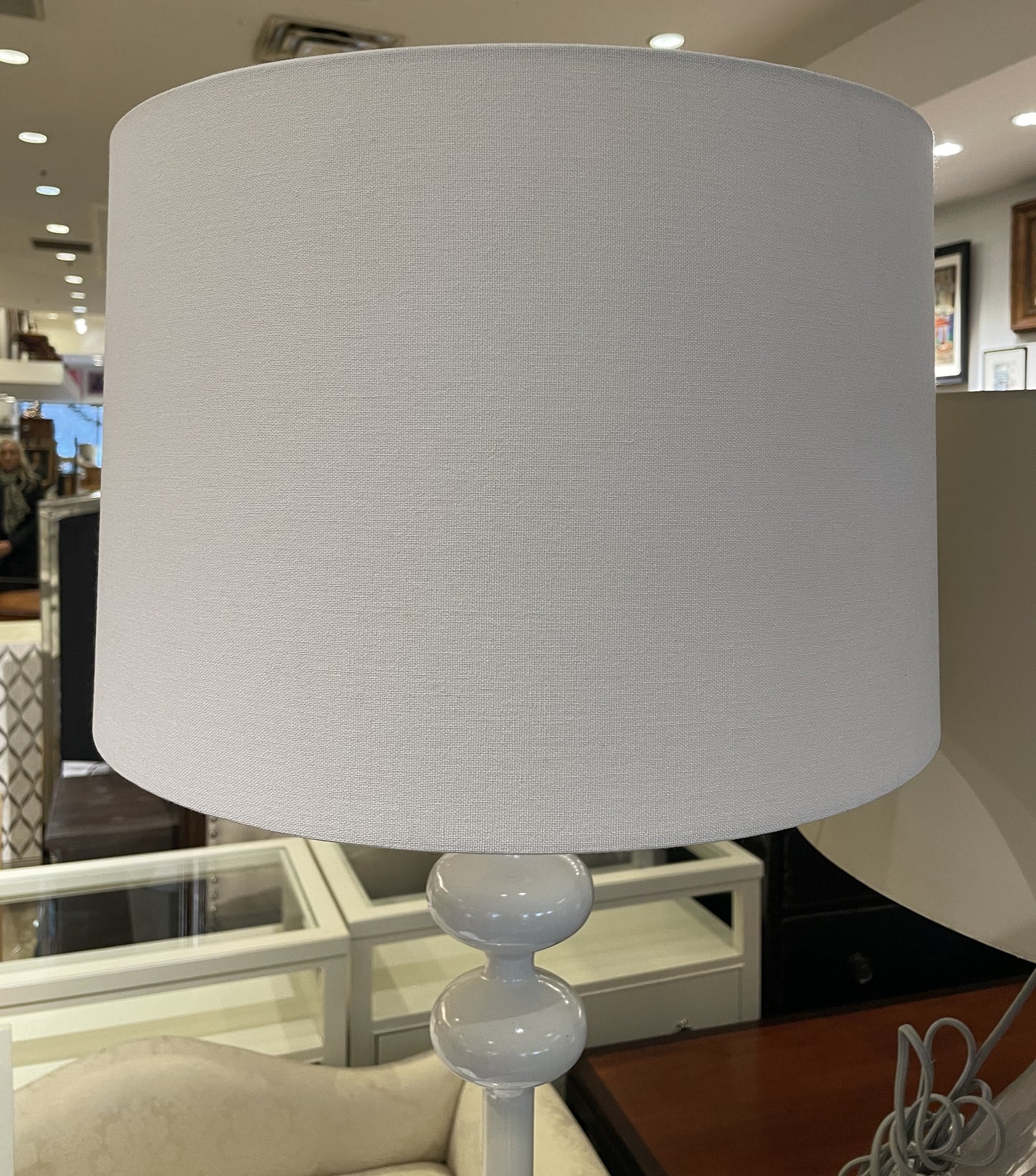 Wildwood "Mirabella" White Lamps, a pair (0IV019)