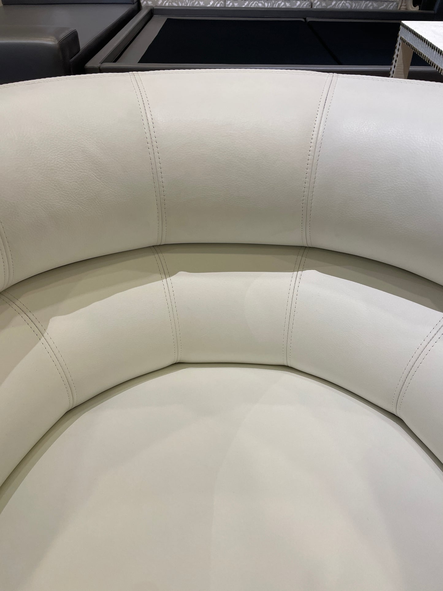 Eileen Gray Bibendum Channel chair by ClassiCon in White Leather (0MM00A)