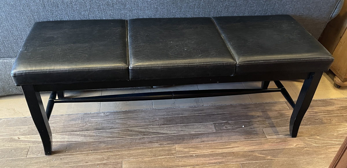 ColorShop Leather Bench, AS IS (Two available 0NX00H 0NX00I)