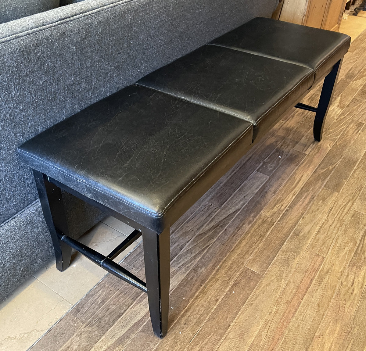 ColorShop Leather Bench, AS IS (Two available 0NX00H 0NX00I)