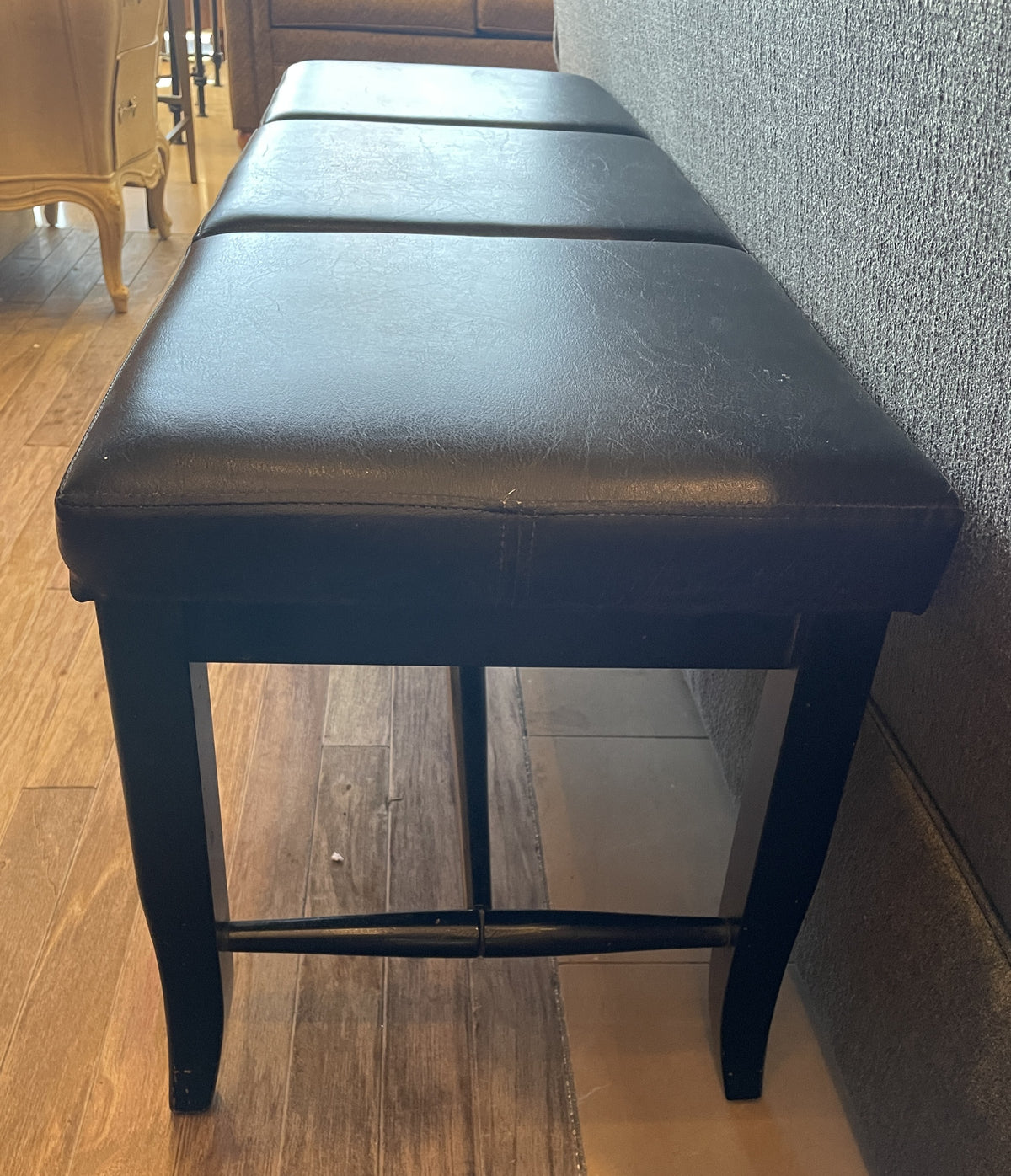 ColorShop Leather Bench, AS IS (Two available 0NX00H 0NX00I)