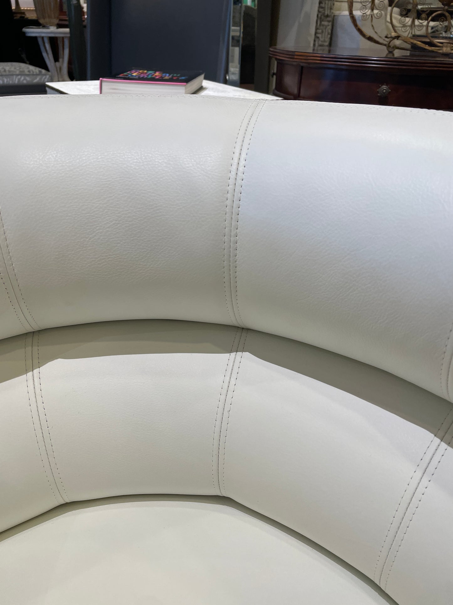 Eileen Gray Bibendum Channel chair by ClassiCon in White Leather (0MM00A)