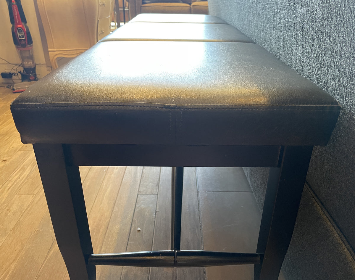 ColorShop Leather Bench, AS IS (Two available 0NX00H 0NX00I)