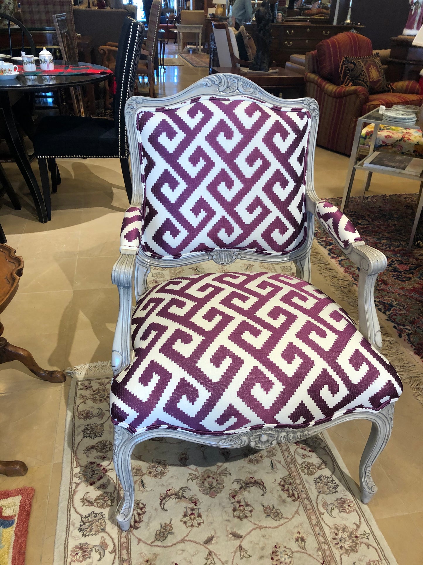 Upholstered Open Arm Chair
