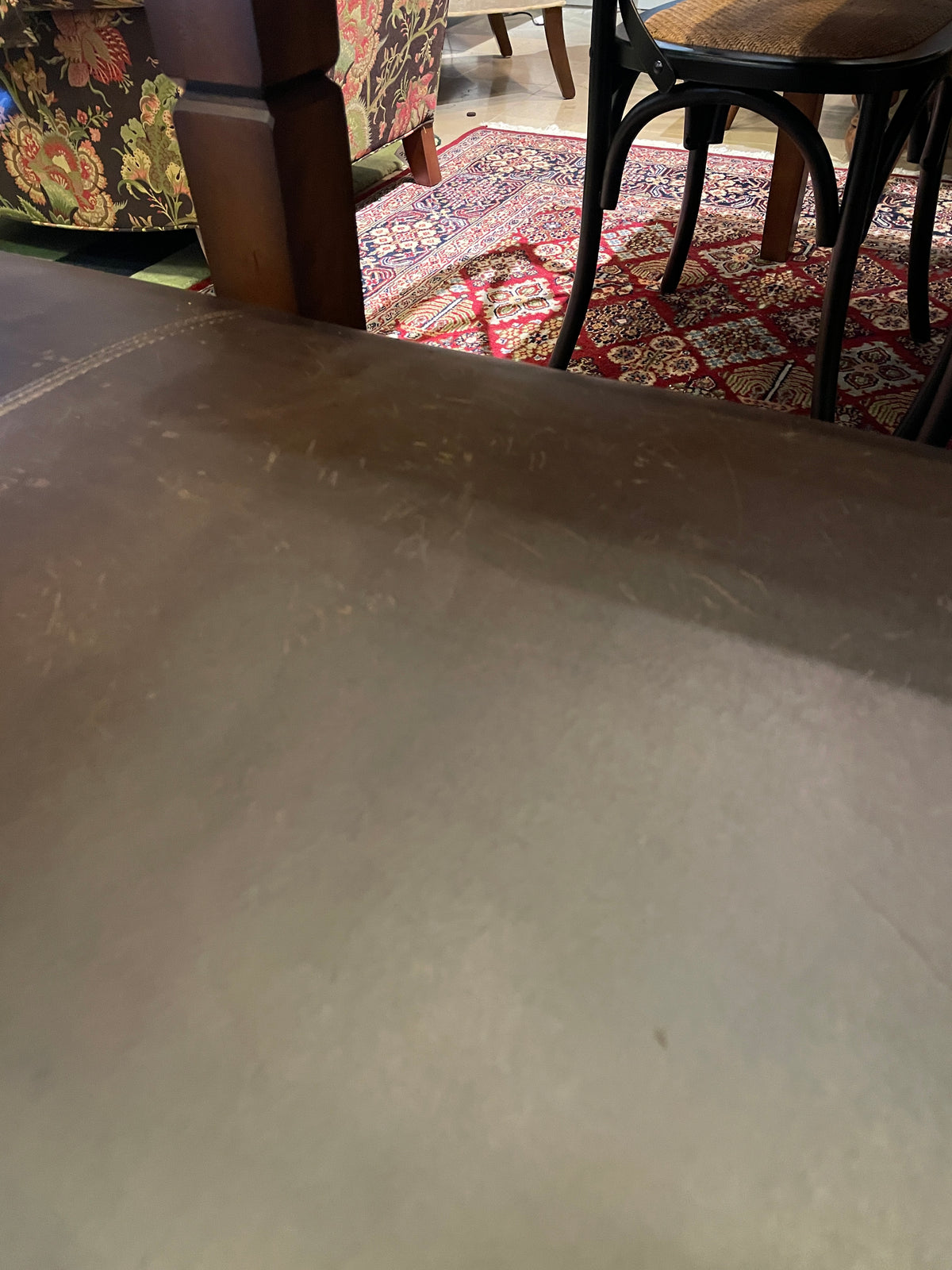 Camden Leather Bench with Tacks (0NX00M)