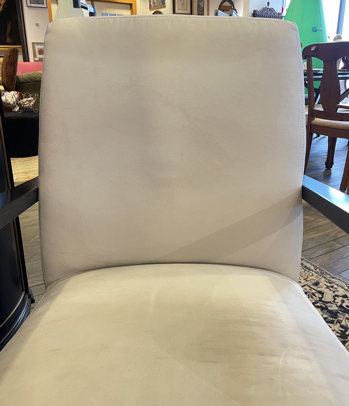 Hickory White Shawn Chair in White Microfiber (Two available) (0IV008)
