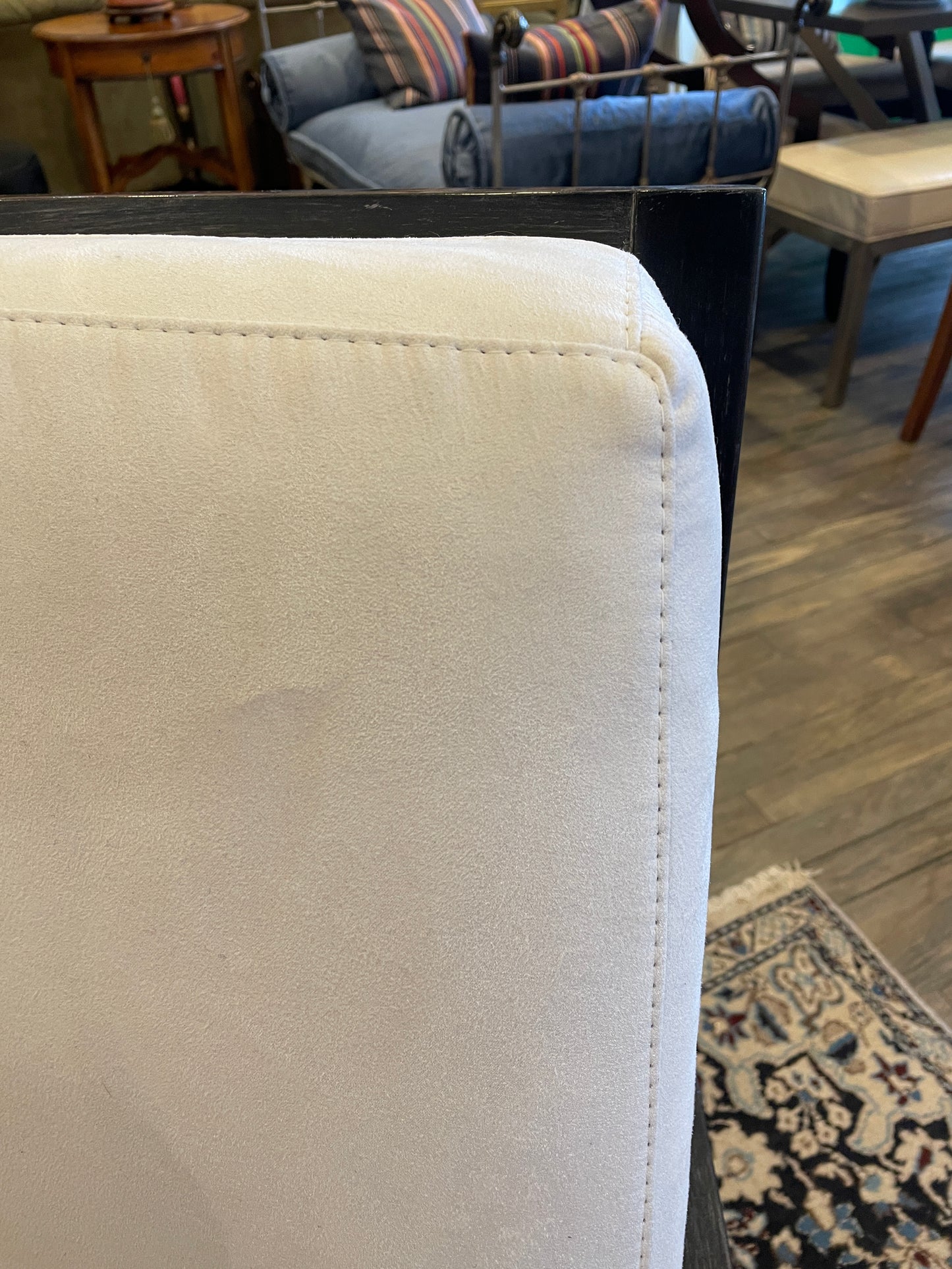 Hickory White Shawn Chair in White Microfiber (Two available) (0IV008)