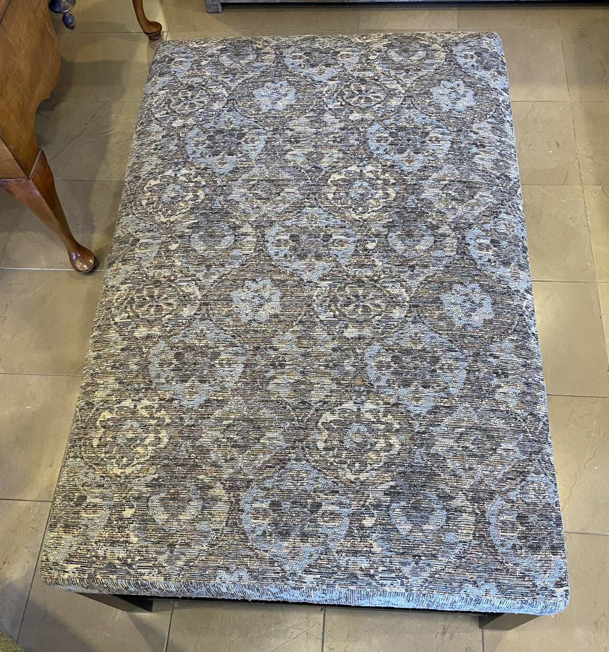 Basset Upholstered Ottoman with Lower Trays, AS IS (0NX00O)