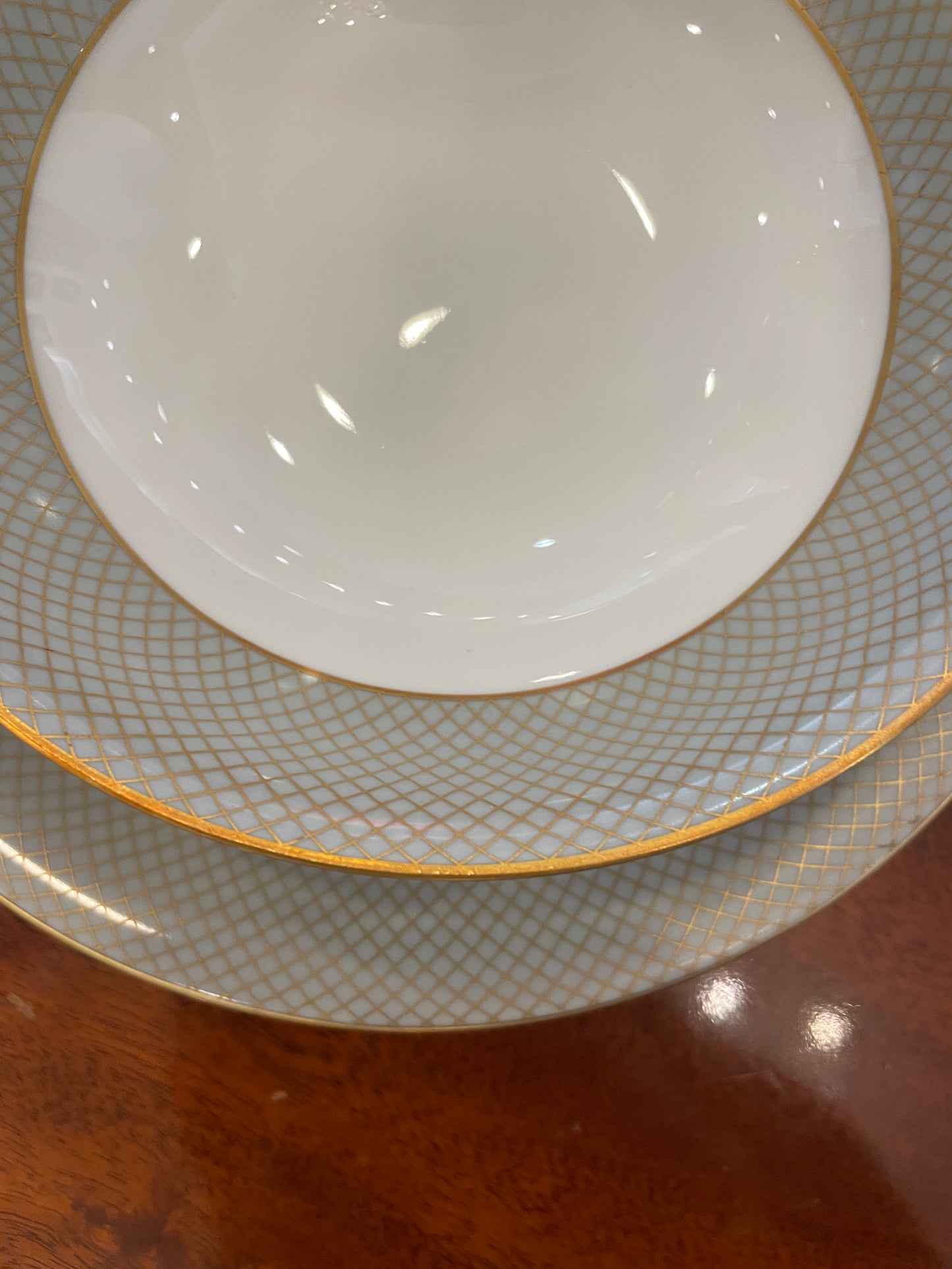 Rosenthal Gray Grail Cream soup and saucers, set of 10