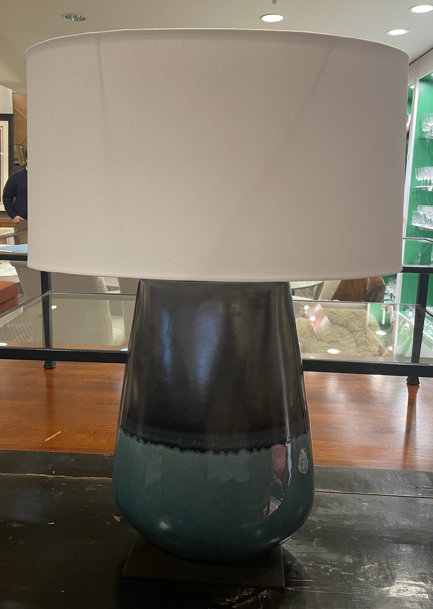 Arteriors "Deagan" Blue Glazed Lamp (0IV00U)