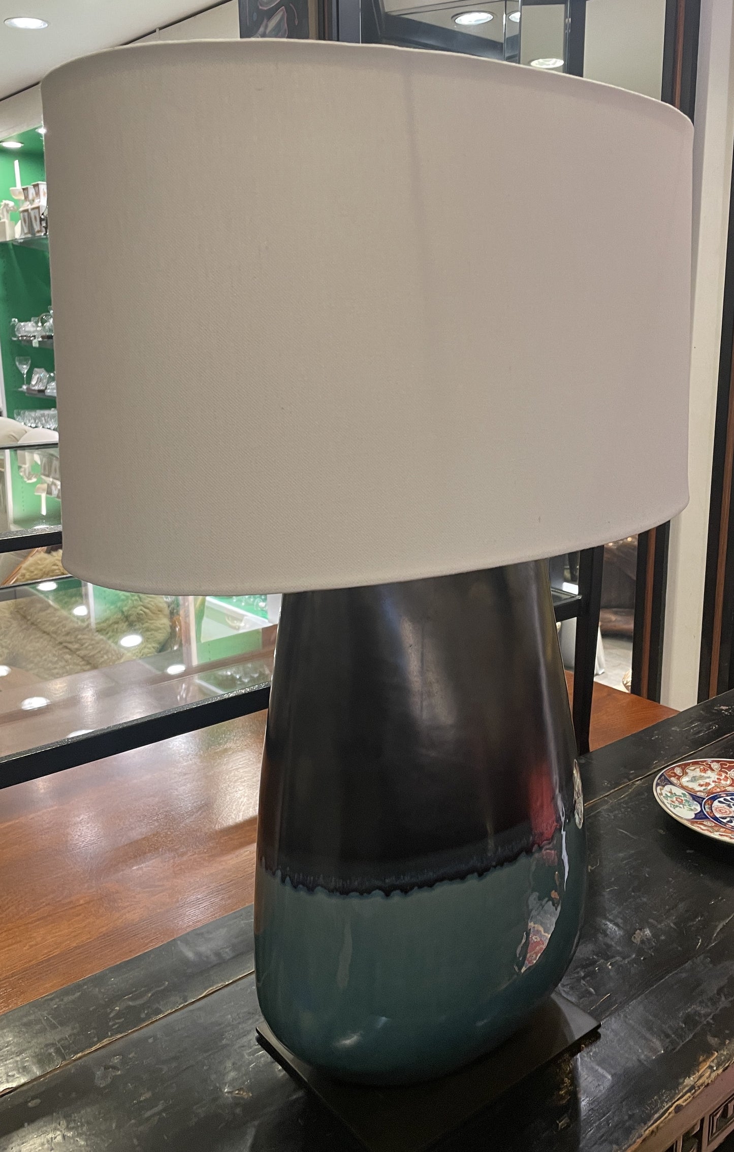 Arteriors "Deagan" Blue Glazed Lamp (0IV00U)