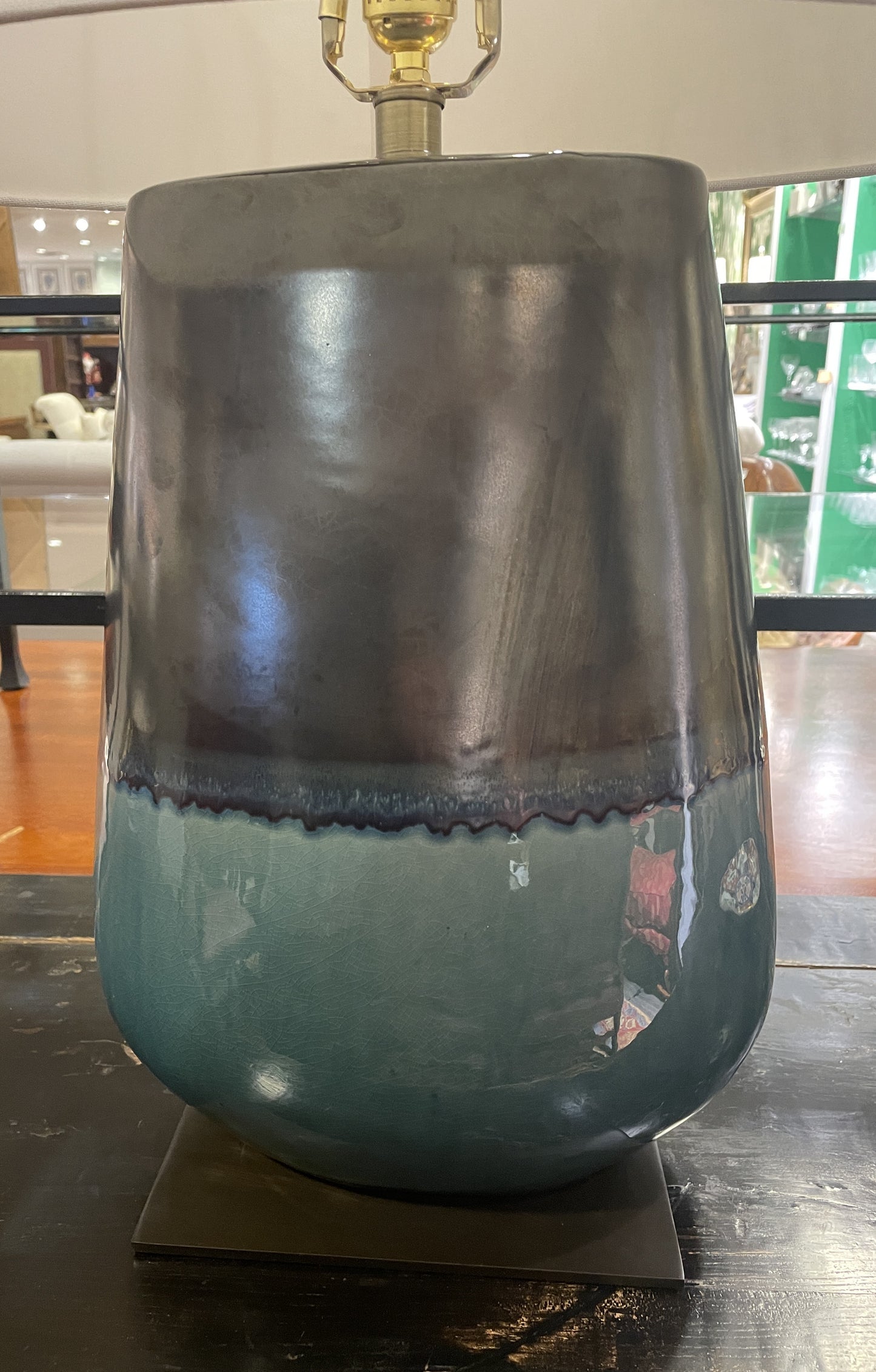 Arteriors "Deagan" Blue Glazed Lamp (0IV00U)