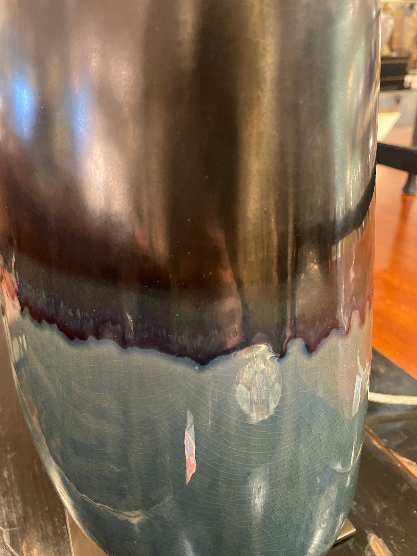 Arteriors "Deagan" Blue Glazed Lamp (0IV00U)