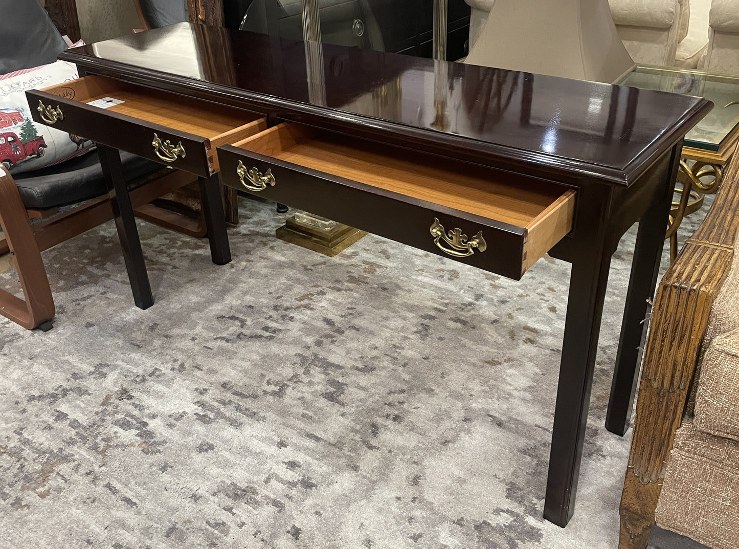 Stickley Sheraton Two Drawer Console, AS IS (0IW002)